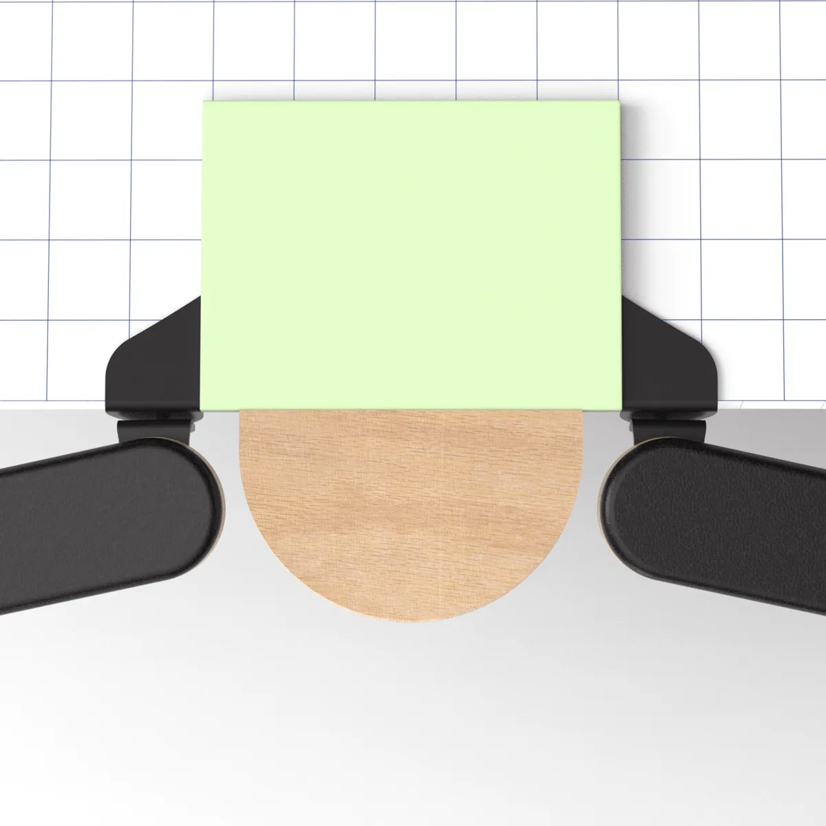 desk bench with solid oak work area and leather armrests