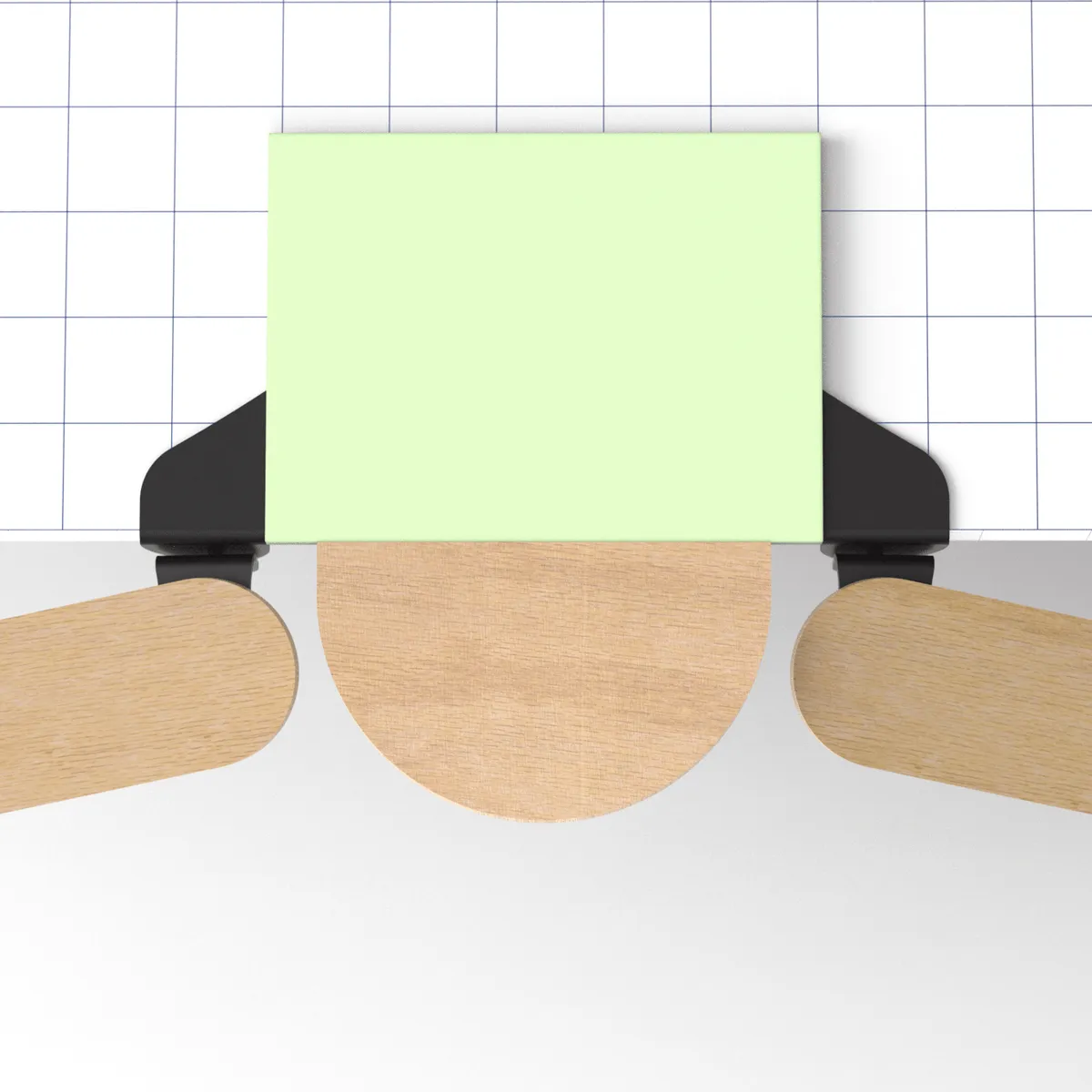 desk bench with solid oak work area and solid oak armrests